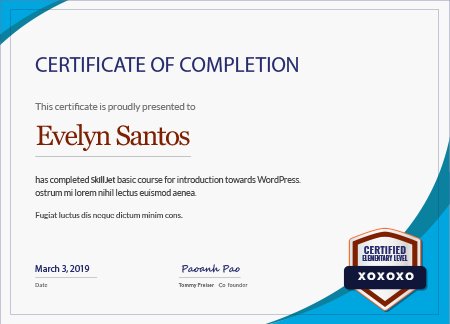 About Me certificate 03
